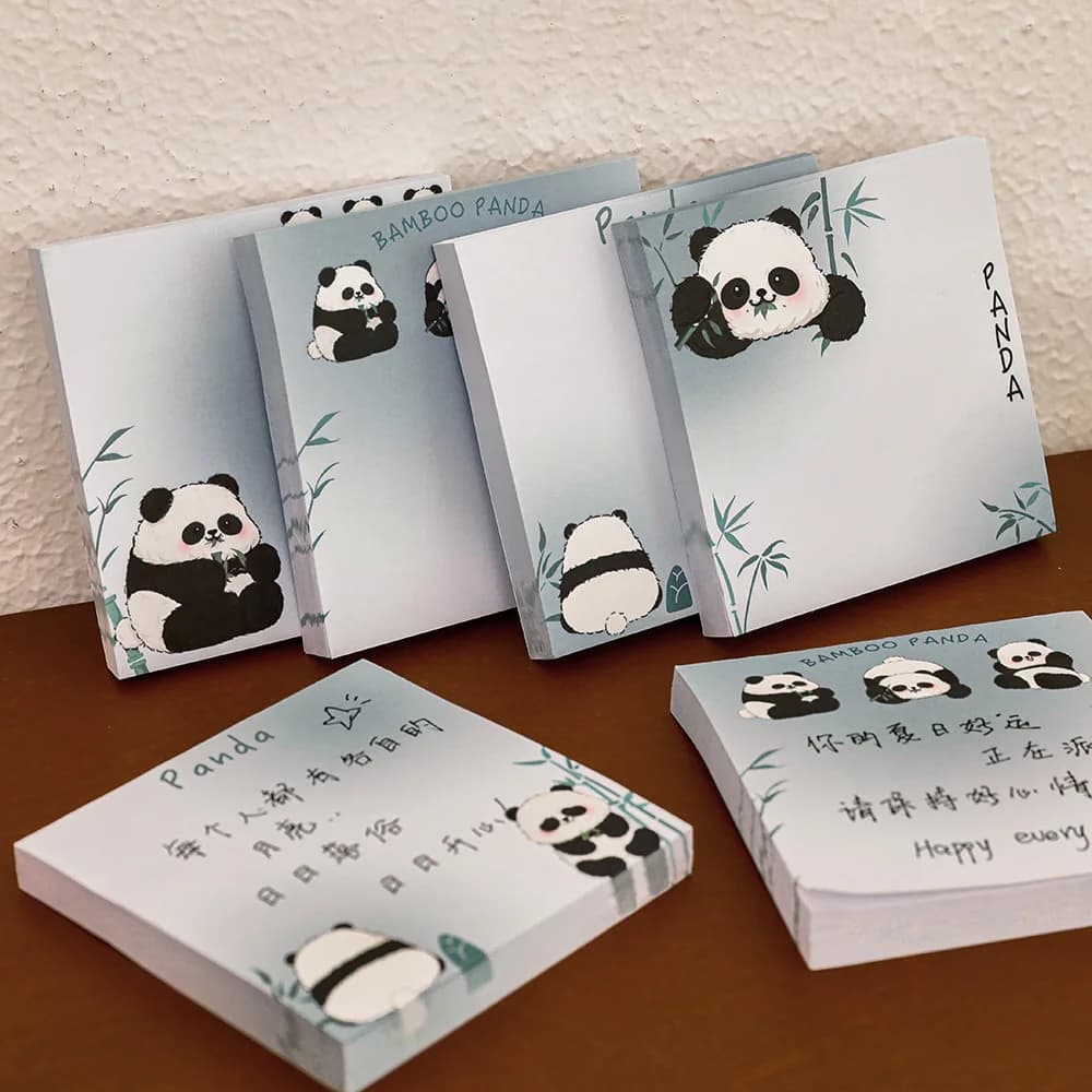 50 fogli Cartoon Panda Sticky Notes Gli studenti possono attaccare il blocco note di alto valore Ins Style Materiali decorativi Carino N volte