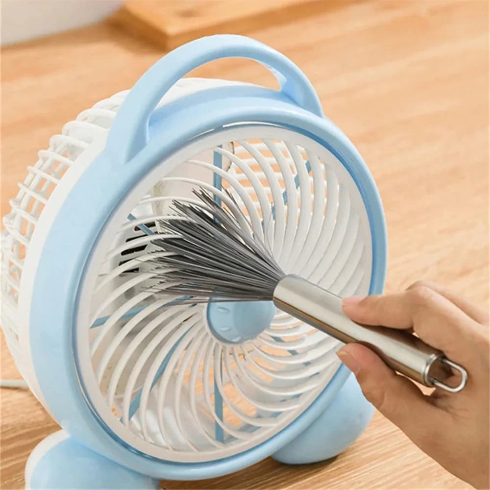 Multi-Functional Steel Handle Cleaning Brush, 1/2 Pack Household Brush for Kitchen Bathroom Cleaning