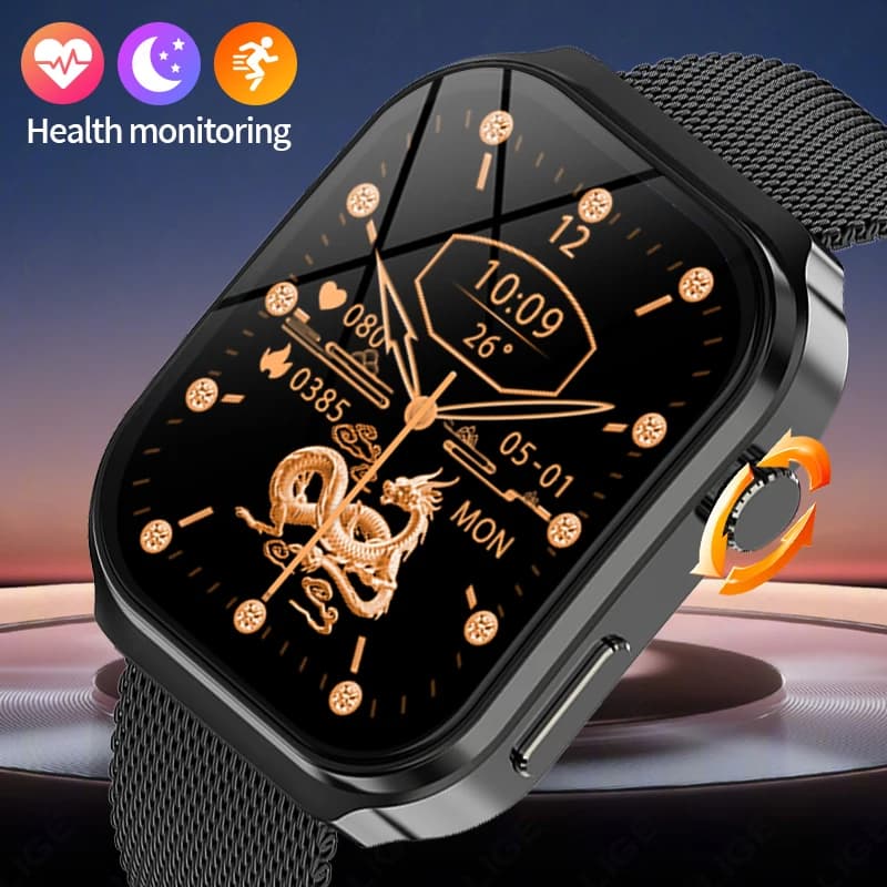 LIGE Nuovo Smartwatch Sportivo da Uomo con Monitoraggio della Frequenza Cardiaca e della Pressione Sanguigna, Chiamate Bluetooth, Assistente Vocale, Smartwatch da Donna