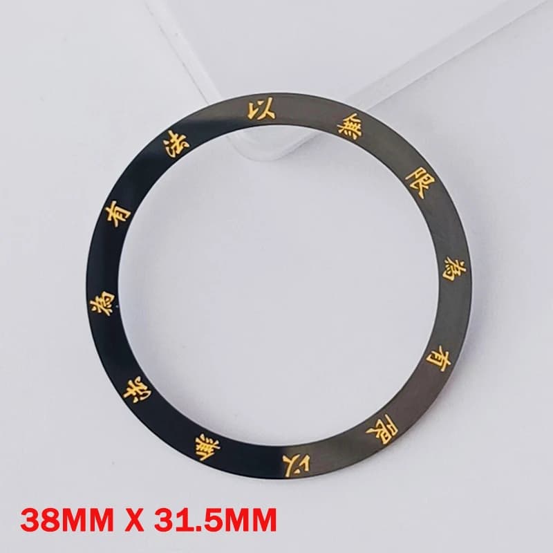 L'inserto con castone in ceramica con iscrizioni da 38 mm adatto per orologi dell'inserto con castone in ceramica di dimensioni equivalenti SKX007 SKX009.