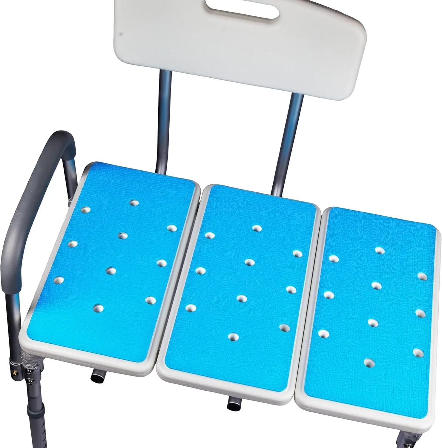 Set di 3 Cuscini per Sedia Vasca da Bagno con Adesivo, Tappetini Antiscivolo in Schiuma Morbida 15x7.5 Pollici, Tappetino per Sedile Vasca