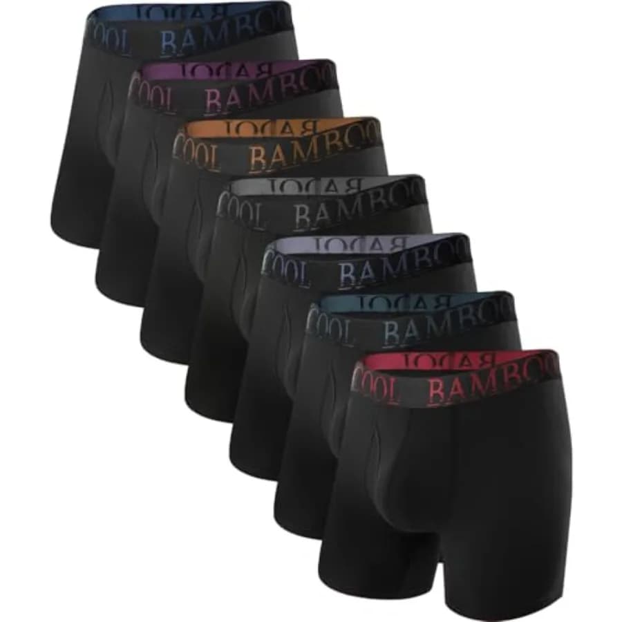 BAMBOO COOL Intimo Uomo Ultra ComfortSoft, Boxer Traspiranti e Anti-Abrasione con Apertura Frontale, Multipack