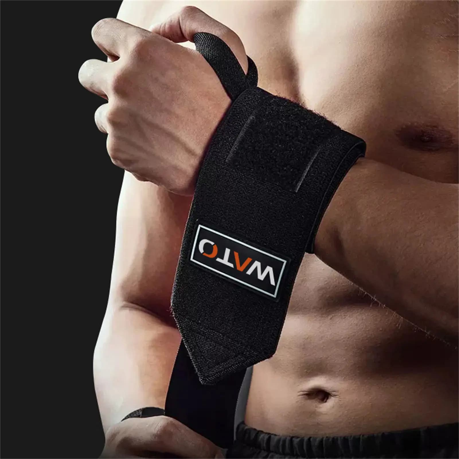 Fasce da polso a compressione da uomo per allenamento push-up, di supporto, antiscivolo e resistenti