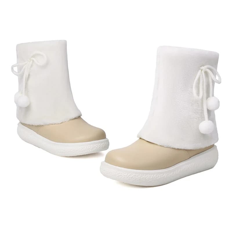 ORCHA LISA Shoes Women Women's Ankle Boots 4cm Heel 2cm Platform Cutout Design Warm Size 31 33 40 43 Party Booties Style Autumn
