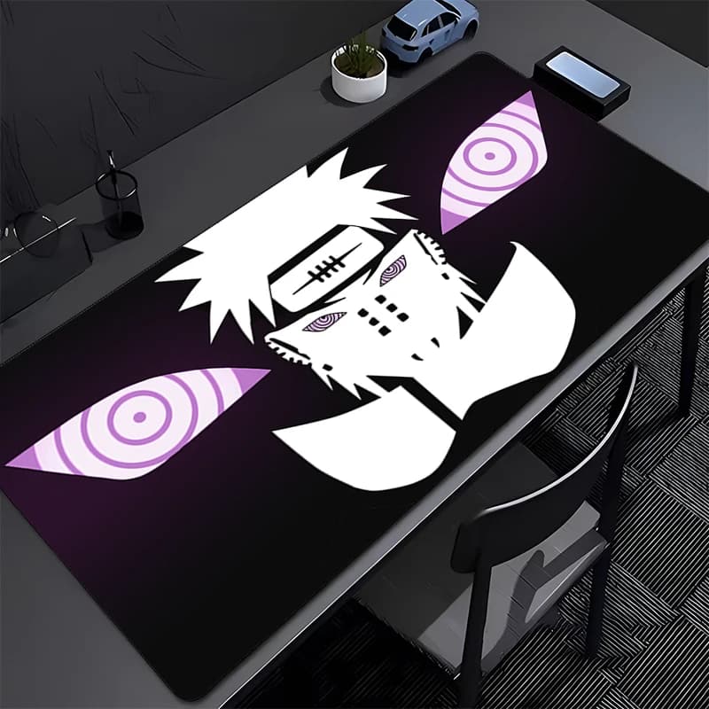 Tappetino per mouse da gioco Naruto Pain, accessori per PC, tappetino per tastiera, tappetino da scrivania per gamer, tappetino con bordo bloccabile, tappetino per mouse da ufficio per laptop