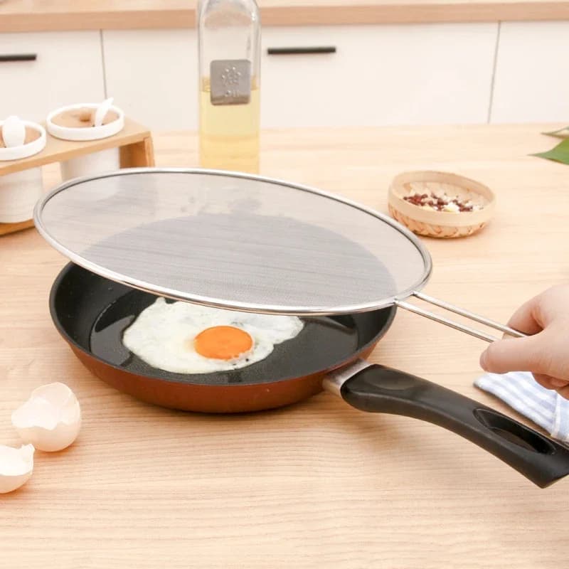 Cooking Frying Stainless Steel Anti Splatter Guard Oil Net Grease Splatter Screen Pan Mesh Guard Screen Splash Cover