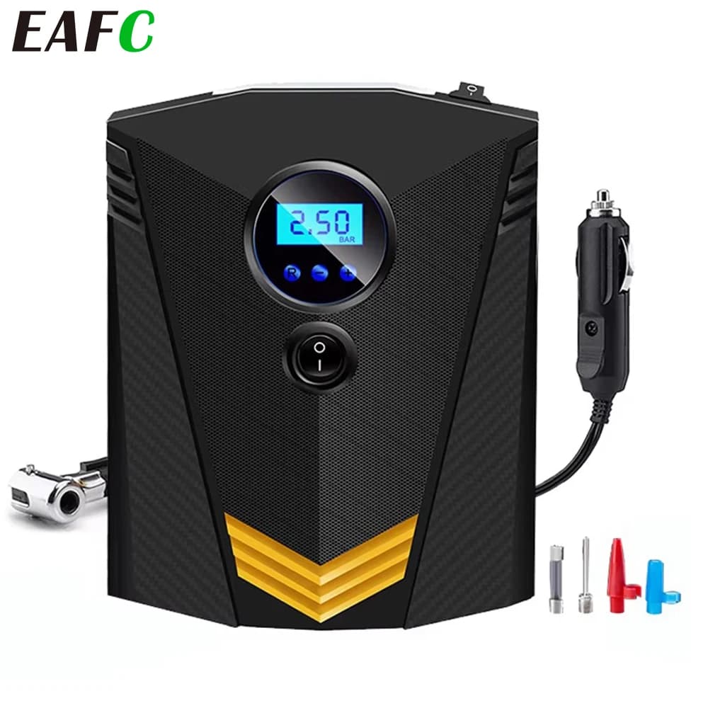 Gonfiatore professionale per pneumatici per auto 12V Illuminazione digitale della pompa gonfiabile per pneumatici Compressore d'aria automatico per pneumatici per ruote per auto elettrici