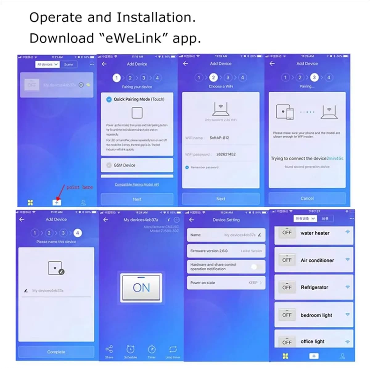 Interruttore WiFi B21B, Interruttore Intelligente 25A 1P con Controllo Remoto, Timer e Blocco Automatico