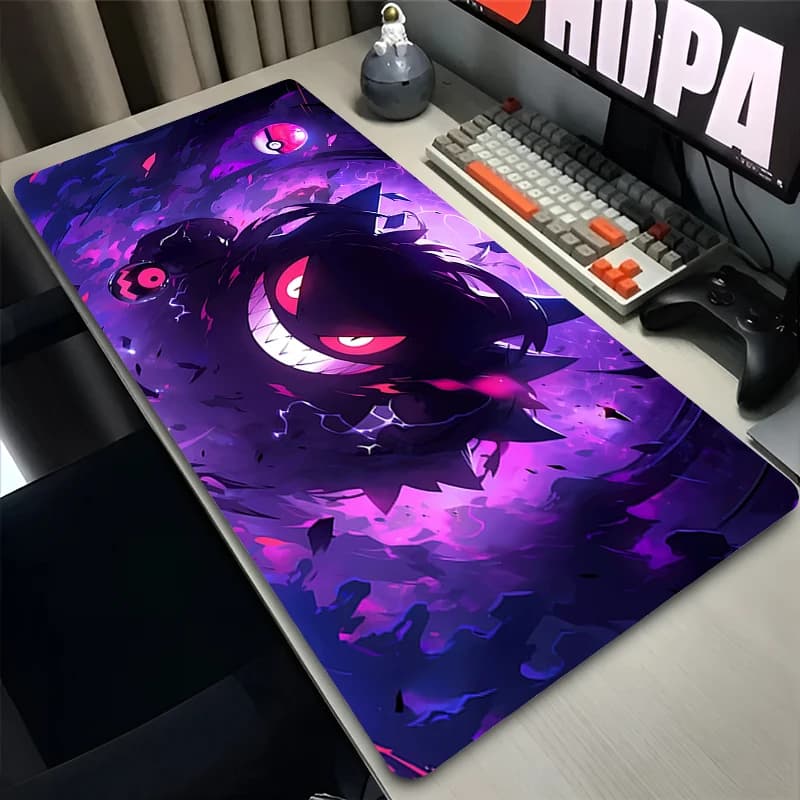 Play Mouse Mat Desk Mat Anime Accessories for PC Mouse Mat P-pokemon Gengar Xxl Mat 900x400 Gamer Large Desktop Extended Desk Mat
