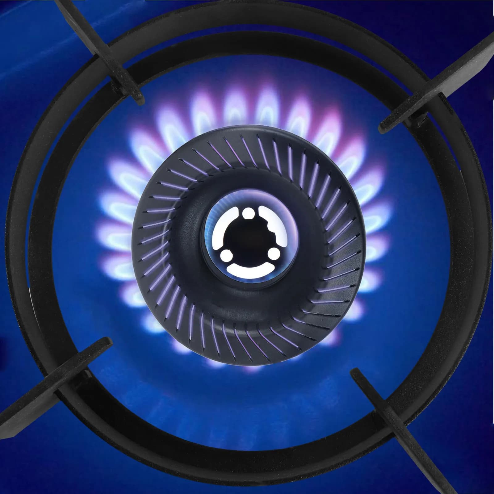 High Quality Cast Iron Gas Stove Rack Nonslip Grooved Surface for Wok Frying Stability Works Round Flat Base Pots Pans