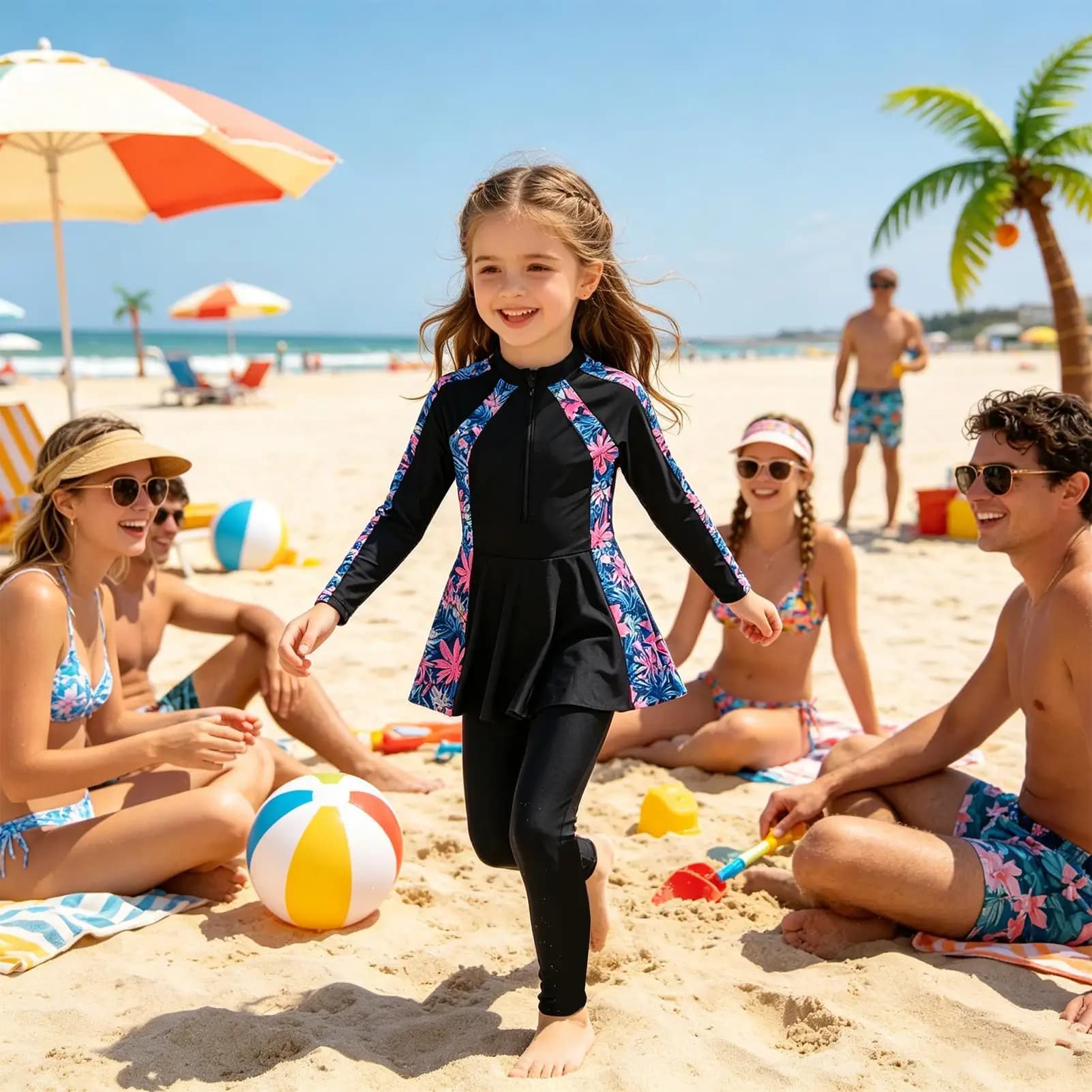 Full Body Swimsuits For Kids Children Sun Protection Swimwear Kids Swimming Clothes For Children Beach Pool Vacation Summer