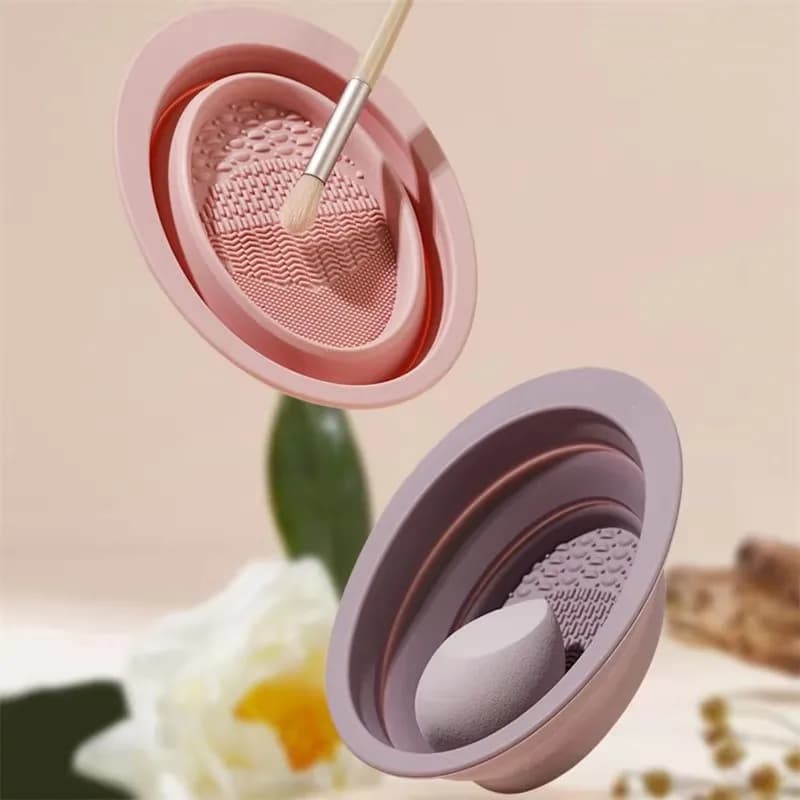 New Silicone Makeup Brush Cleaner Sponge Remover Color Eye Shadow Foundation Brush Cleaning Colorful Scrubber Box Tools