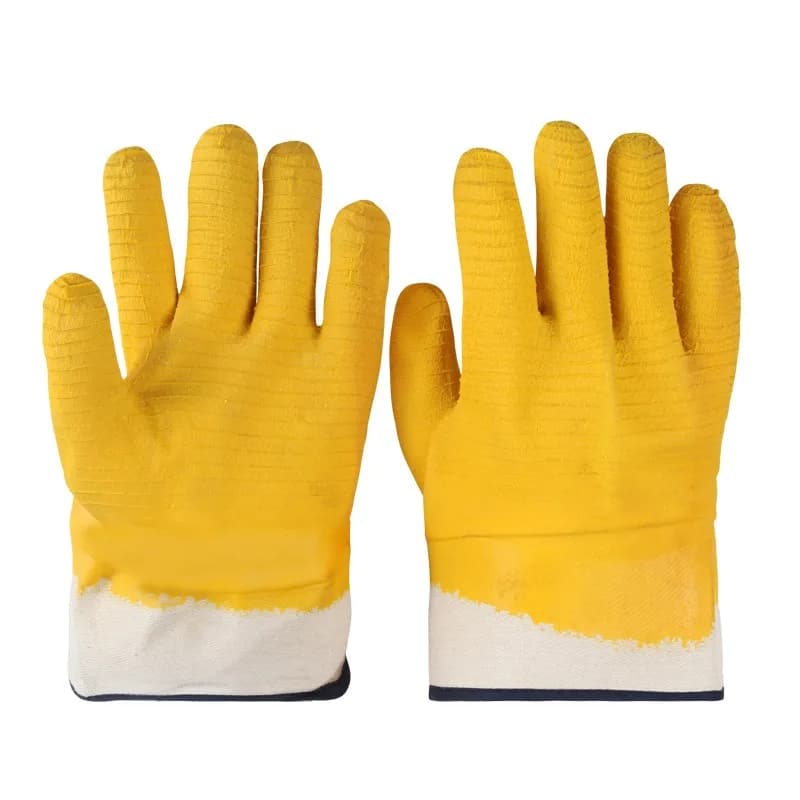 Guanti di protezione del lavoro realizzati in velluto, lattice, tessuto a coste, antiscivolo, resistenti all'usura, traspiranti, adatti per il lavoro