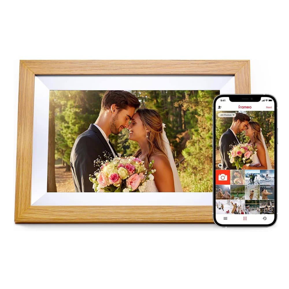 Smart 10.1 Inches Touch Screen Wifi IPS HD Cloud Digital Photo Frame with 32GB Storage Share Pictures Via Frameo