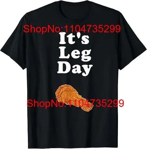 NUOVA maglietta con pollo da allenamento divertente It's Leg Day S 3XL Spedita dagli Stati Uniti Top grafico unisex lavato vintage da indossare tutti i giorni