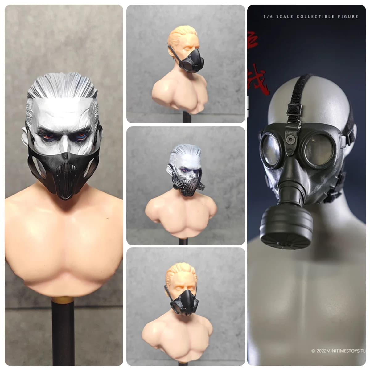 1/6 Minitimes Coomodel 3ATOYS Soldato Viso Mini Giocattoli Modelli Non Reali Roba Maschera antigas per 12 "Action Figure Scene Componente FAI DA TE