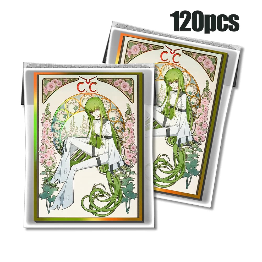 120 PCS 67×92mm Art Anime Buste per carte Caricamento dall'alto Gioco da tavolo Dimensioni standard Maniche protettive per MGT/PTCG