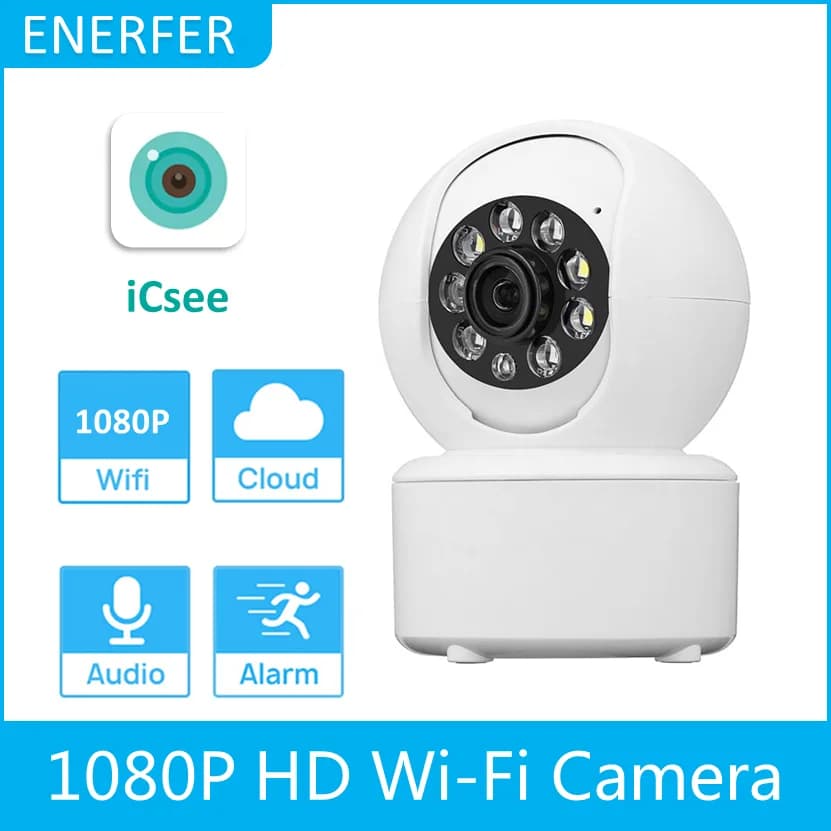1080P Home Smart Wireless Baby Monitor Visione notturna a colori ICSEE APP PTZ Sicurezza Wifi CCTV Telecamera di rete