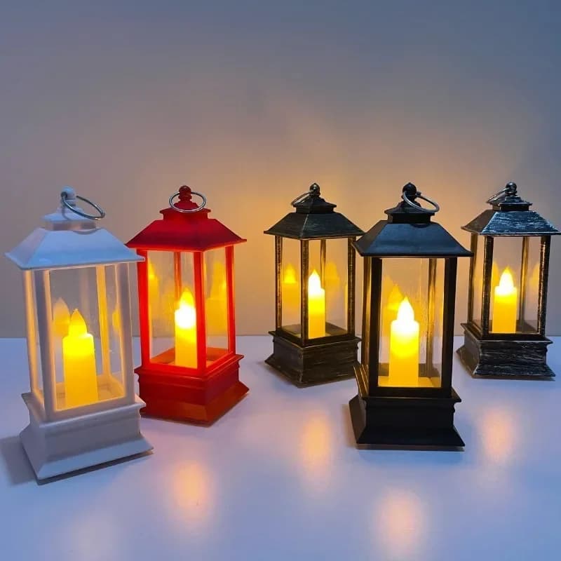 Lampada a olio a LED vintage Luce notturna alimentata a batteria Bianco caldo per l'arredamento della camera da letto Natale Halloween Illuminazione dell'atmosfera domestica