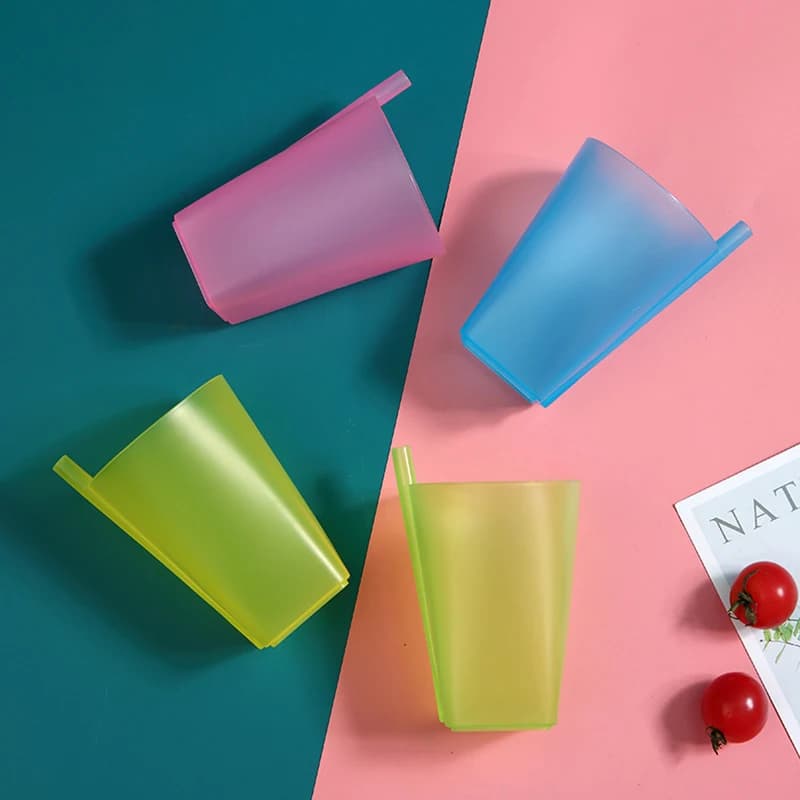 Straw Cup Children Infant Baby Sip Cup With Built In Straw Mug Drink Food-grade Plastic Integrated Kids Water Bottle 2025