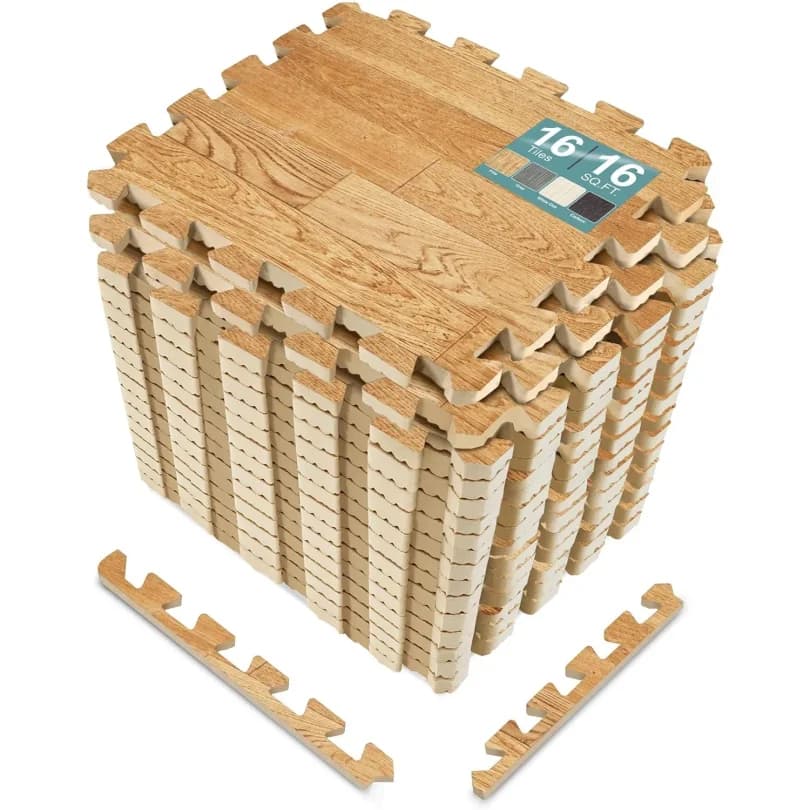 Carpet for Home Fitness Effect Wood, Removable Foam Tiles Anti-slip and Anti-shock, Fa-your Yoga Mat, Home Decoration