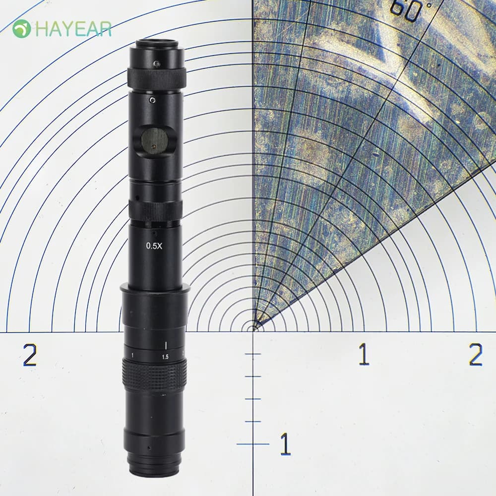 Lente zoom ottico FOCALE con ingrandimento regolabile HAYEAR 0,7x-4,5x per telecamera per microscopio video industriale