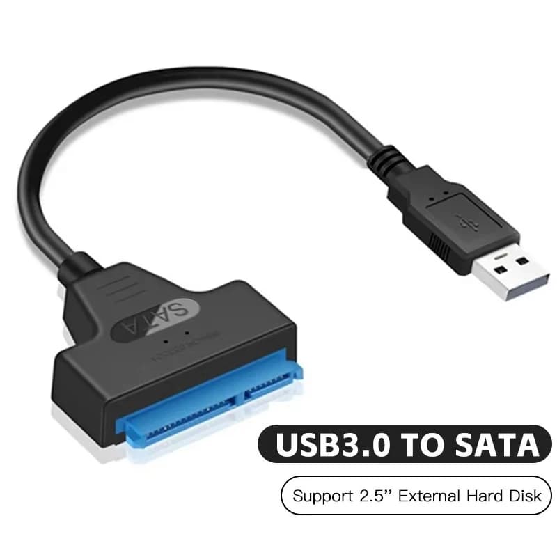 Cavo USB 3.0 SATA 3 da 30 cm, adattatore da SATA a USB 3.0, fino a 6 Gbps, supporta unità disco rigido SSD/HDD esterna da 2,5 pollici, 22 pin SATA III