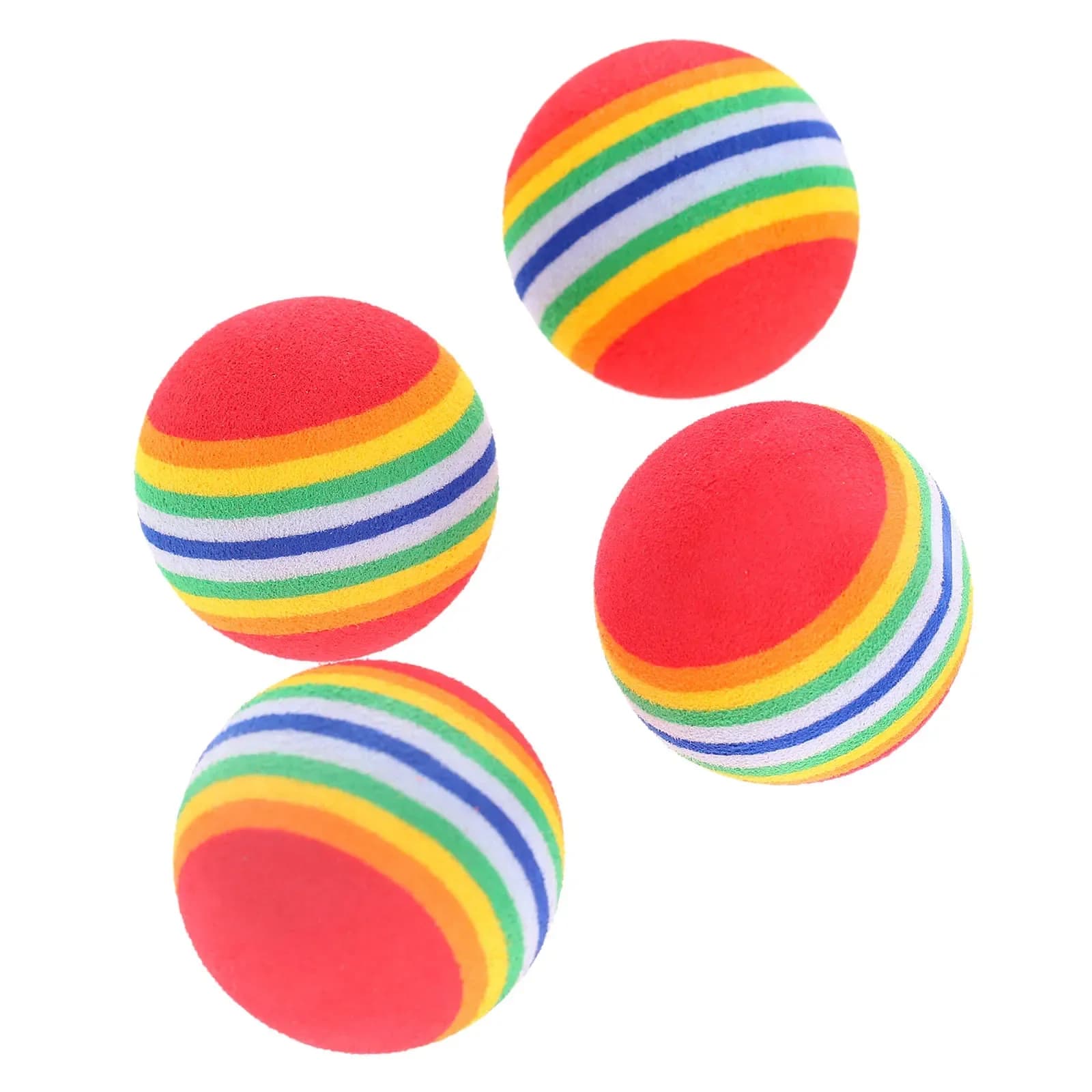 10Pcs 38mm Soft Golf Swing pratica schiuma palle spugna pratica arcobaleno palle carino piccolo animale domestico EVA giocattoli palline da allenamento per Golf all'aperto