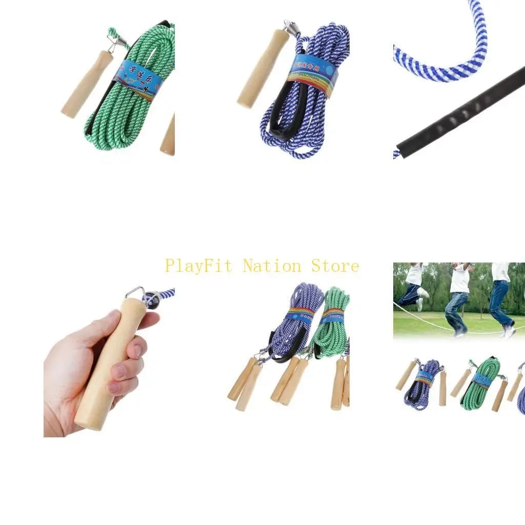242F Men's Fitness Women's Fitness Jumping Corda Wooden Sleeve Adjustable Jumping Training Gym