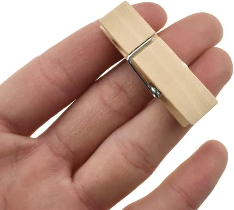 Set di 40 Mollette in Legno - Molle Robuste, Antiruggine, 4,5 cm per Bucato, Fai-da-Te, Artigianato, Sacchetti Alimentari