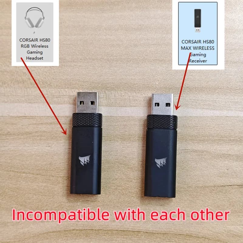 Wireless Gaming Headphone USB Dongle Corsair HS80 (wireless HS80 and HS80 MAX are available with each other)