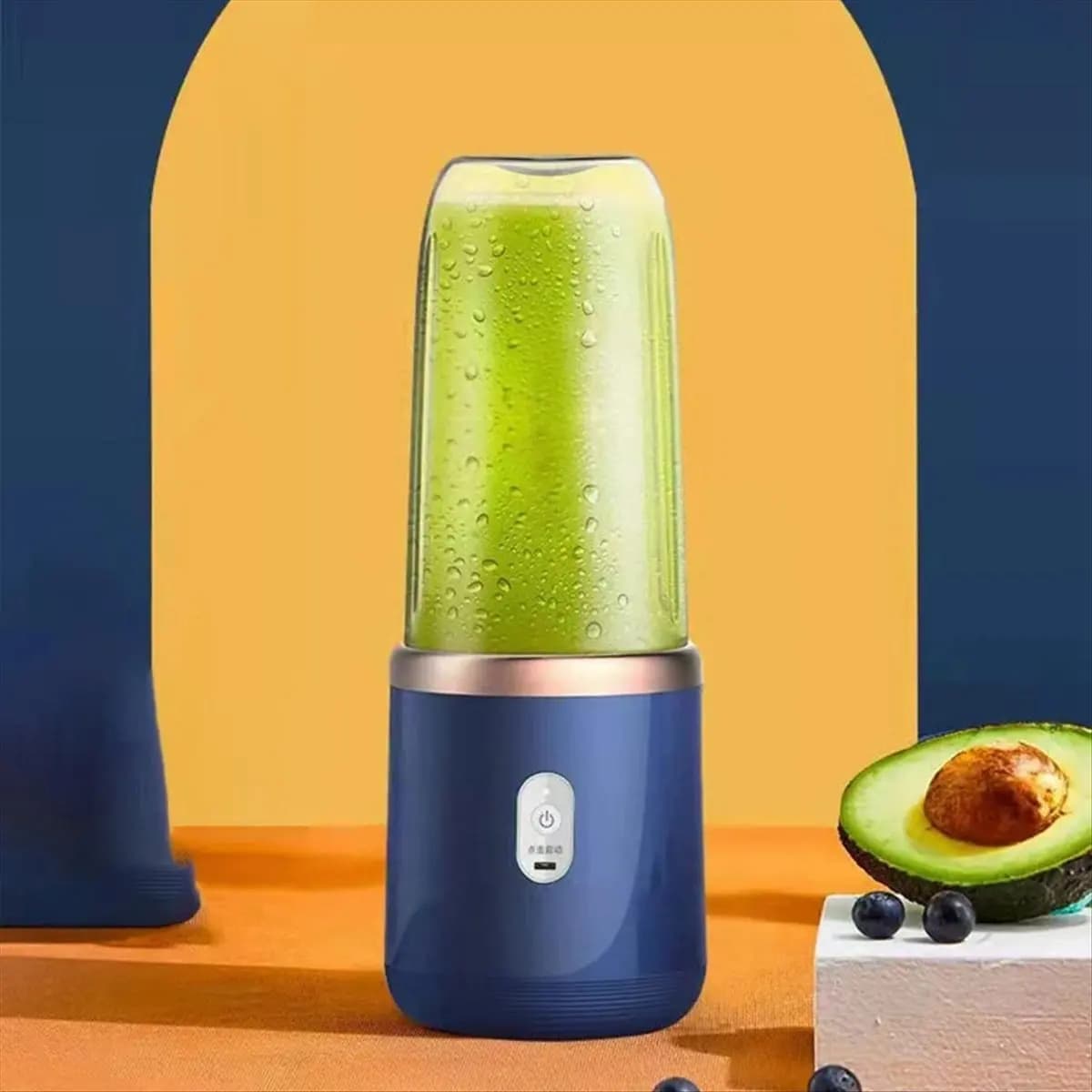 (ABUB) Frullatore per Frullati e Succhi di Frutta, Ricaricabile USB, Portatile con 6 Lame Affilate, Facile da Pulire