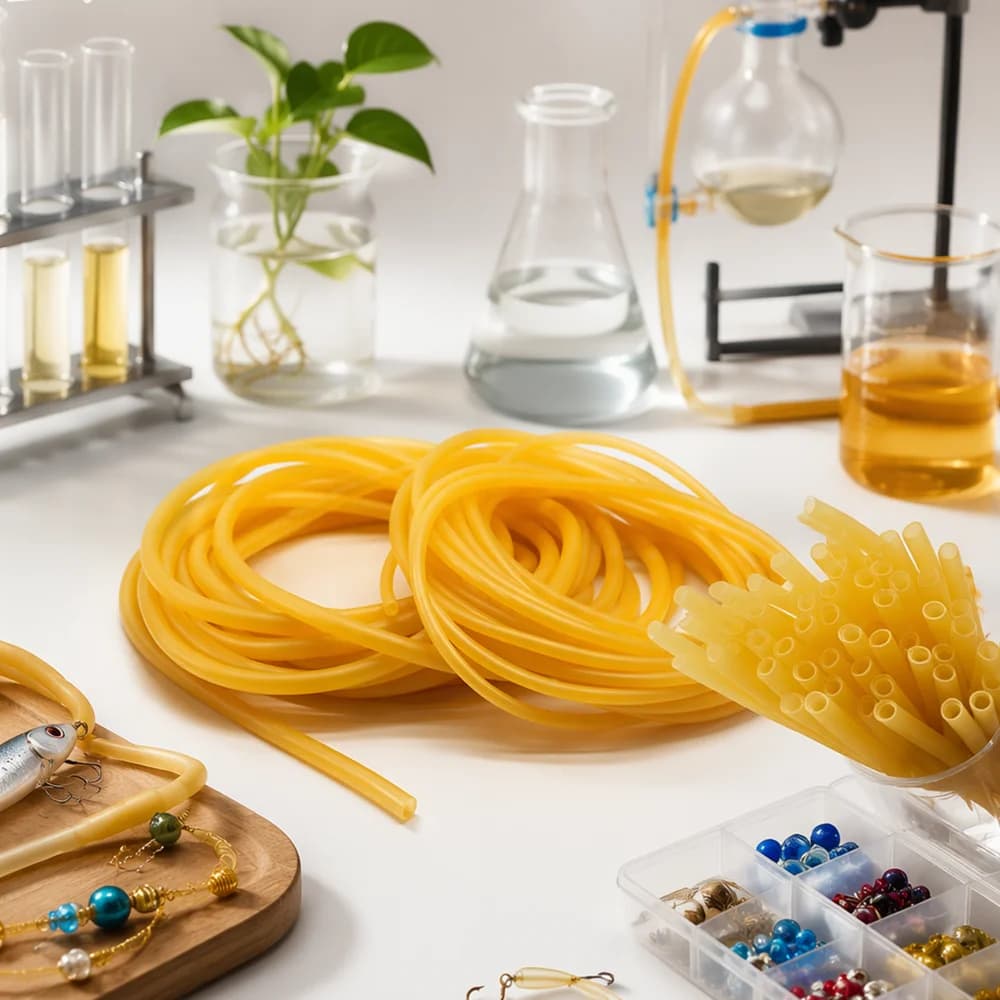 1m Laboratory Yellow Latex Tube, Vacuum Distillation Device Connection Hose, Elastic Rubber Hose, Chemical Experiment Drainage Hose in Various Specifications, Vacuum Pipeline Rubber Connection Hose, Chemical Experiment Consumables, Elastic Rubber Hose in Various Thicknesses Available