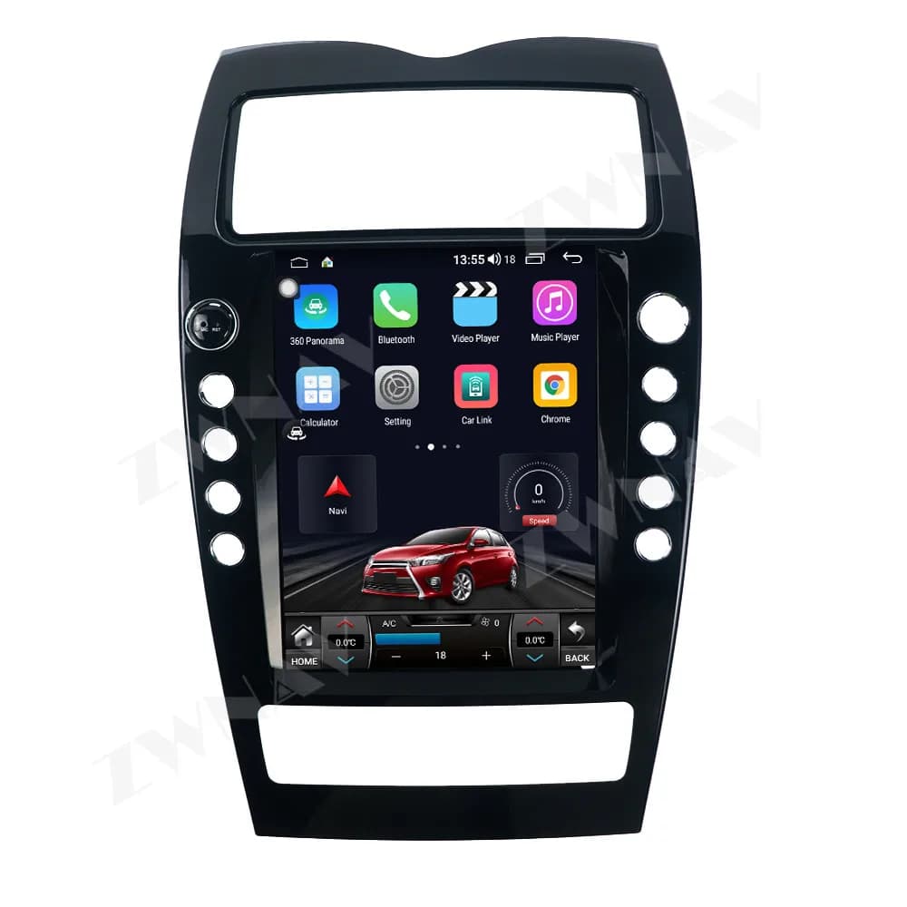 Autoradio nero Android 13 da 12,1 pollici per Presidente di Maserati 2004-2007 Lettore video multimediale per auto Navigazione GPS 4G WIFI DSP