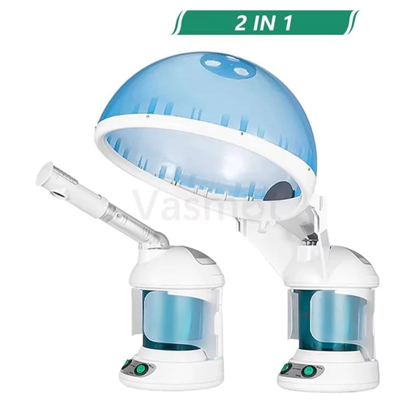 Vaporizzatore 2 in 1 per capelli e viso, umidificatore ad aria calda, nebulizzatore idratante per sauna facciale, cura della pelle, atomizzatore viso per casa e salone