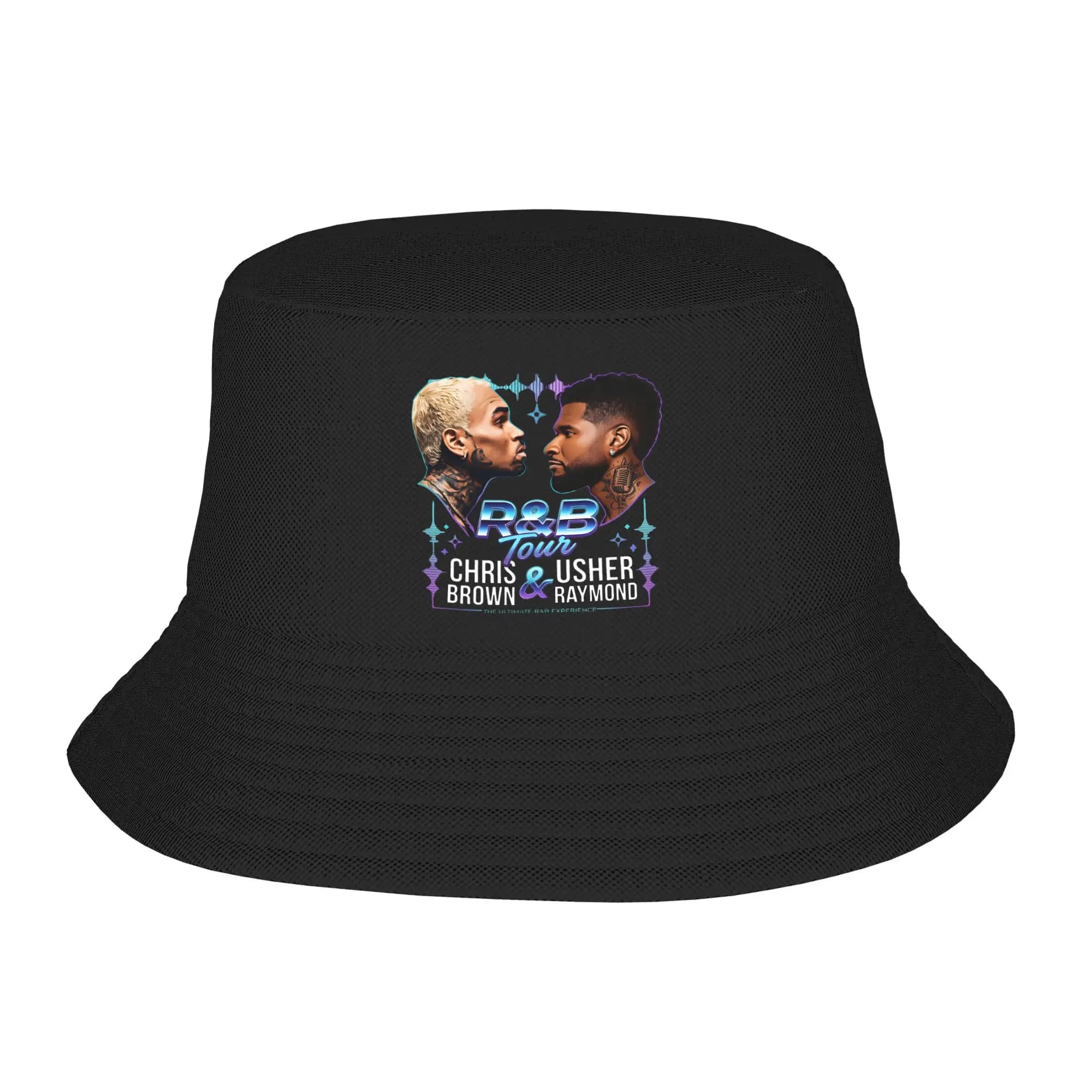 Cappello da pescatore Chris Brown e Usher The Rb Tour per uomo e donna, cappelli coreani pieghevoli con protezione solare