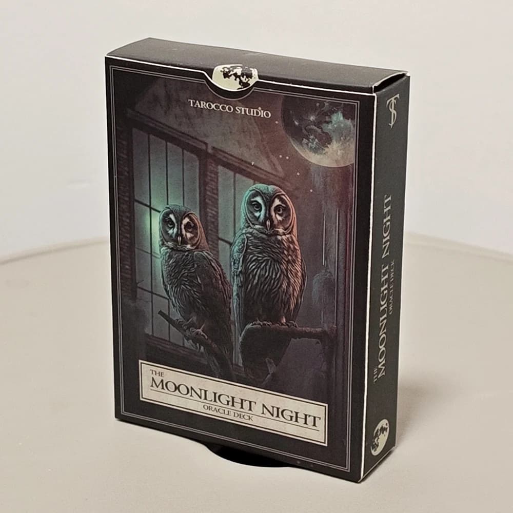 The Moonlight Night Lenormand Oracle Deck 9*6cm - 44 carte Carte gotiche per divinazione fantasy Cartoncino con doppio goffratura