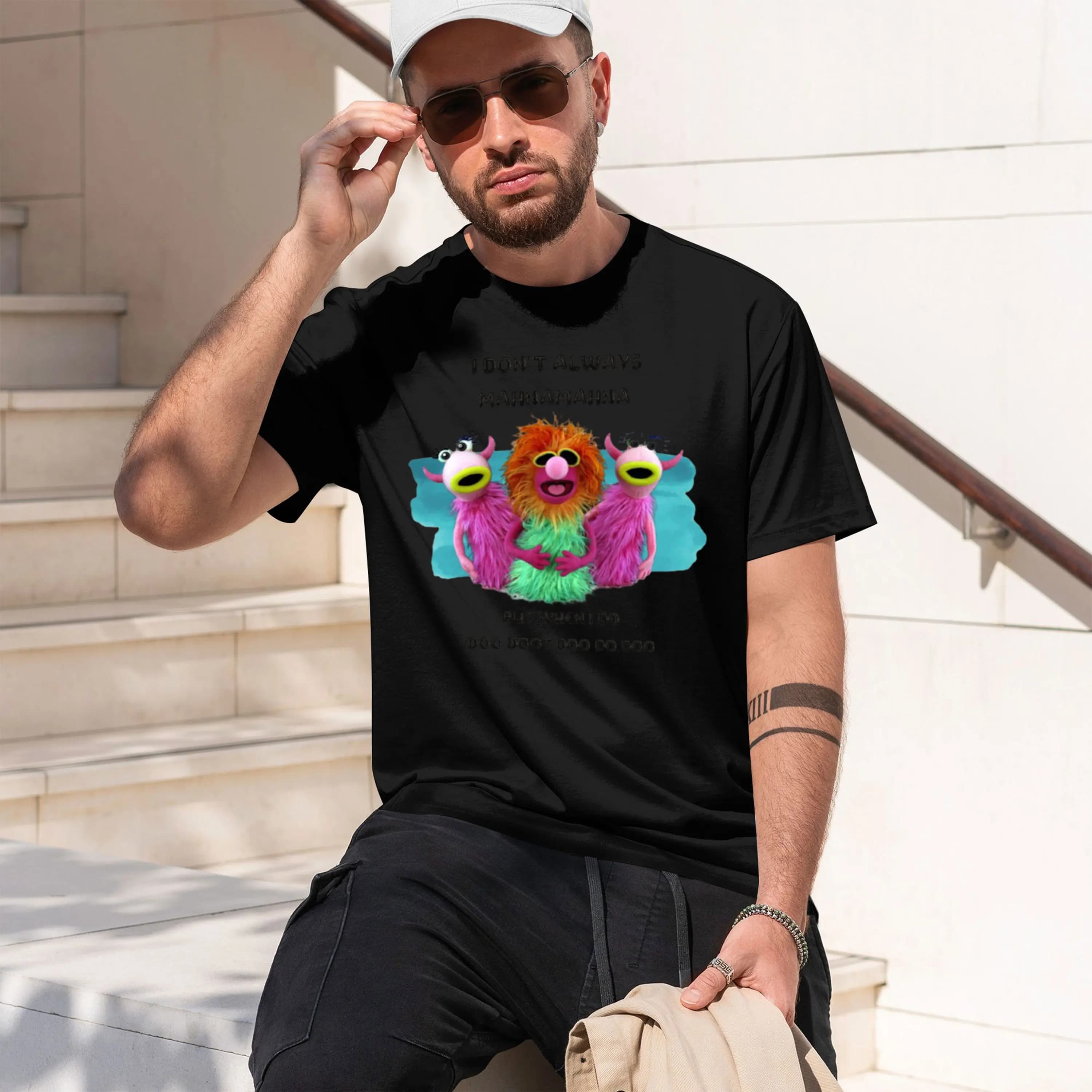 Cool Funky Green T Rex Dinosaur Playing Golf Sticker 2026 Nuovo modello T-shirt girocollo a maniche corte da uomo Classic Casual Multiple