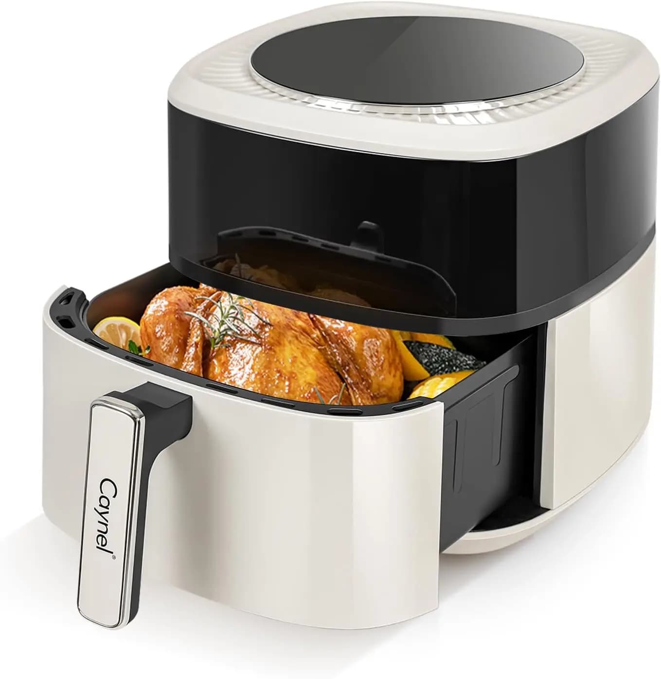 6.5-Quart Oil-Free Hot Air Fryer, 1350W Healthy Cooker for Fast & Simple Meals, with Viewing Window, LCD Touch Panel & 6 Preset