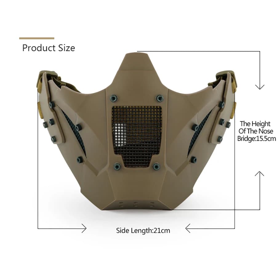Maschera protettiva (mezza faccia) Modulo Maschera protettiva tattica per caccia all'aperto