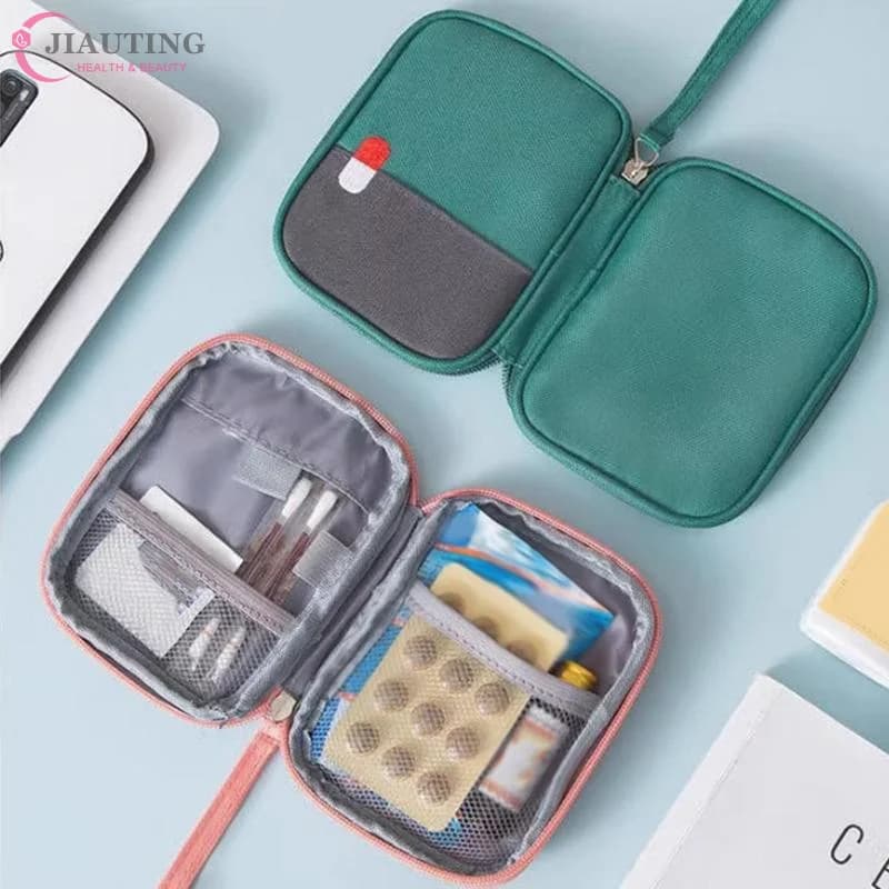 Borsa Portatile per Medicinali, Carino Kit di Pronto Soccorso, Organizzatore per Emergenze Mediche, Borsa per Conservazione di Pillole per Uso Domestico e Viaggio