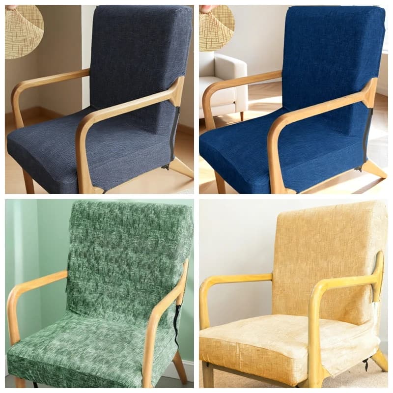 Large Size Wood Chair Cover with Handle Old Style Armchair Backrest Single Sofa Universal Elastic Modern Simple