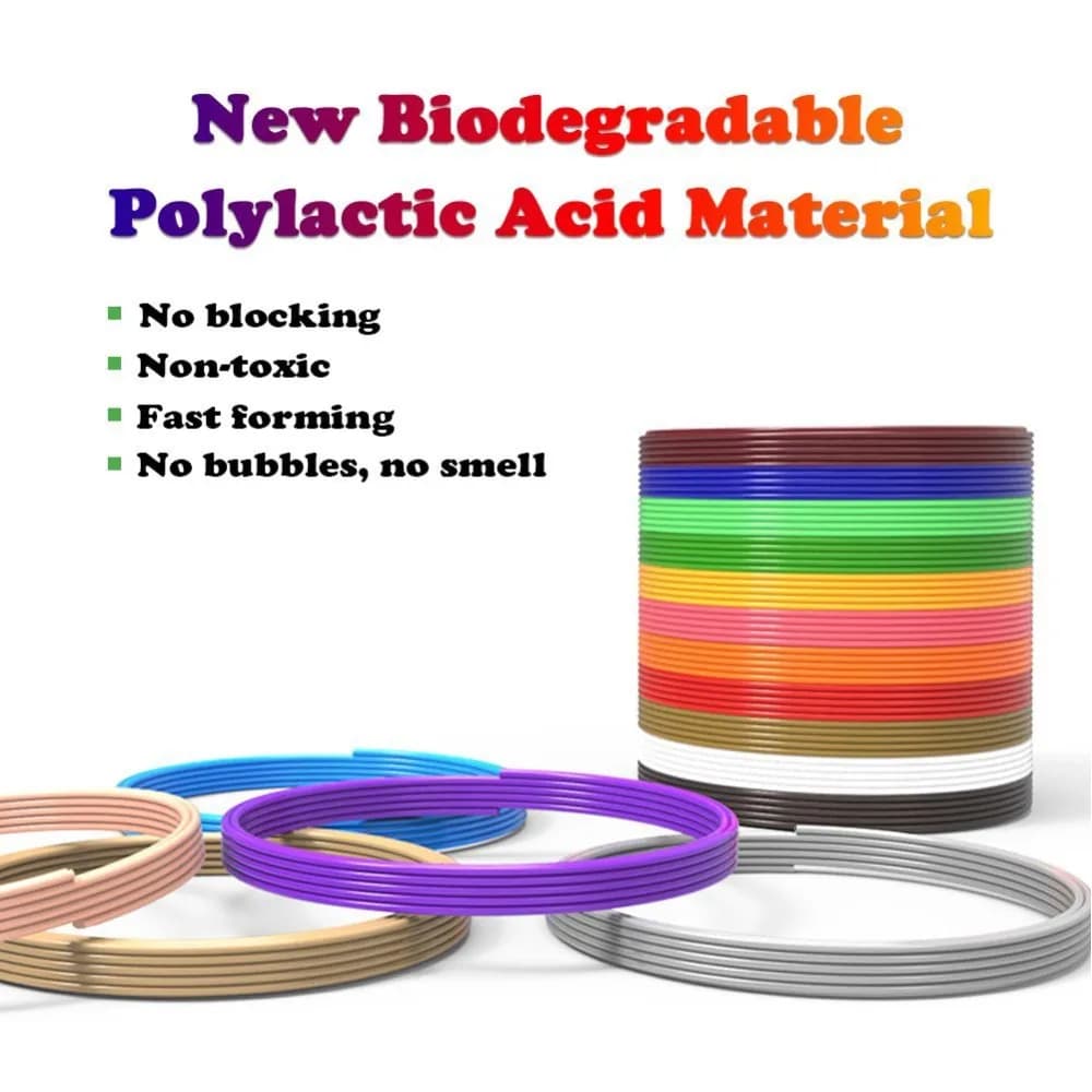Color PLA filament is Suitable for Children's 3D Printing Pen 36M/50M/100/150M/200M Optional, Safe and Environmentally Friendly