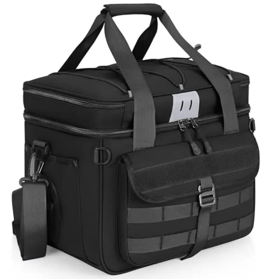 Borsa da Pesca Grande 30L Impermeabile, Borsa Porta Attrezzatura per Pesca in Acqua Salata e Dolce, Imbottita S