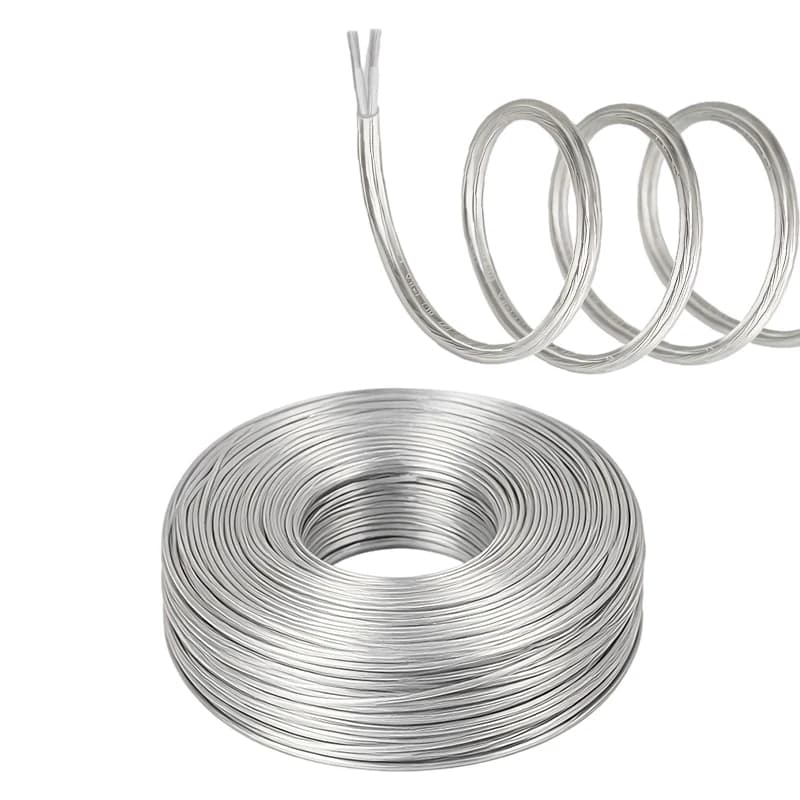 2 Core Round Cables PVC Sheathed Cord Transparent 12V Electrical Wire For LED Strip Light Speaker Audio DIY Lighting Projects