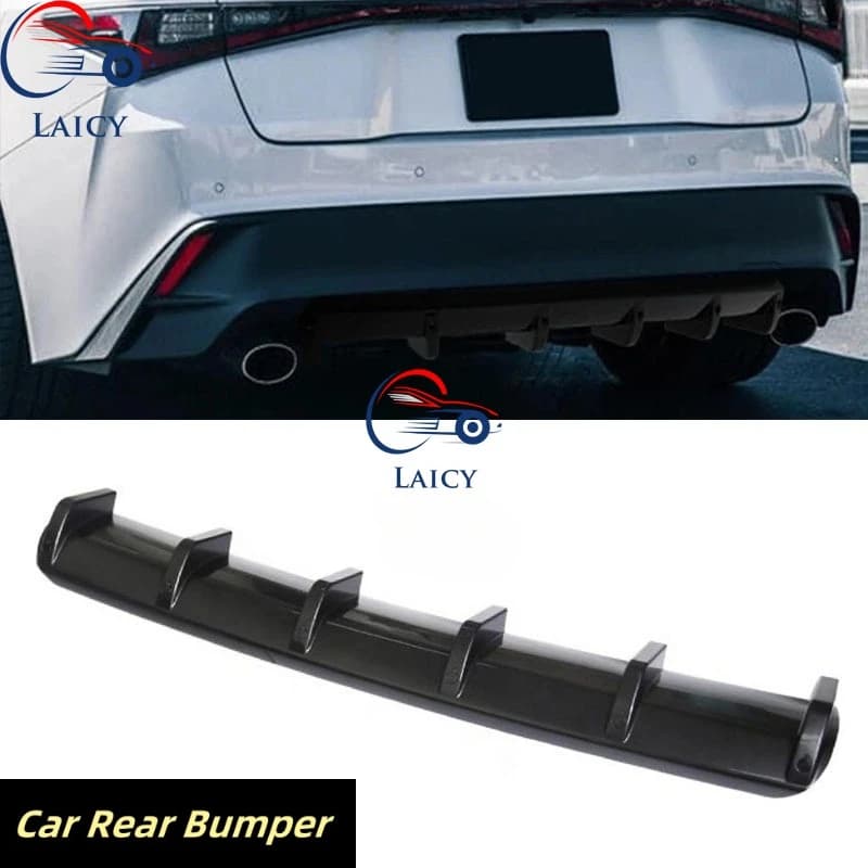 LAICY For L-exus IS250 IS350 F Sport IS500 Auto Rear bumper Lip Spoiler Splitter Spoiler Shark 6 Alette Ala Body Kit