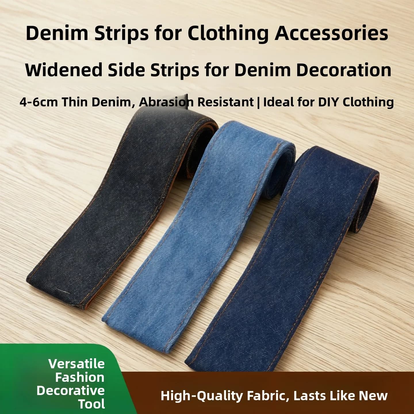 Decorative Elastic Tape for Jeans, Resistant to wear, Width 4cm/6cm, for Fa-da-Te and Home Textiles