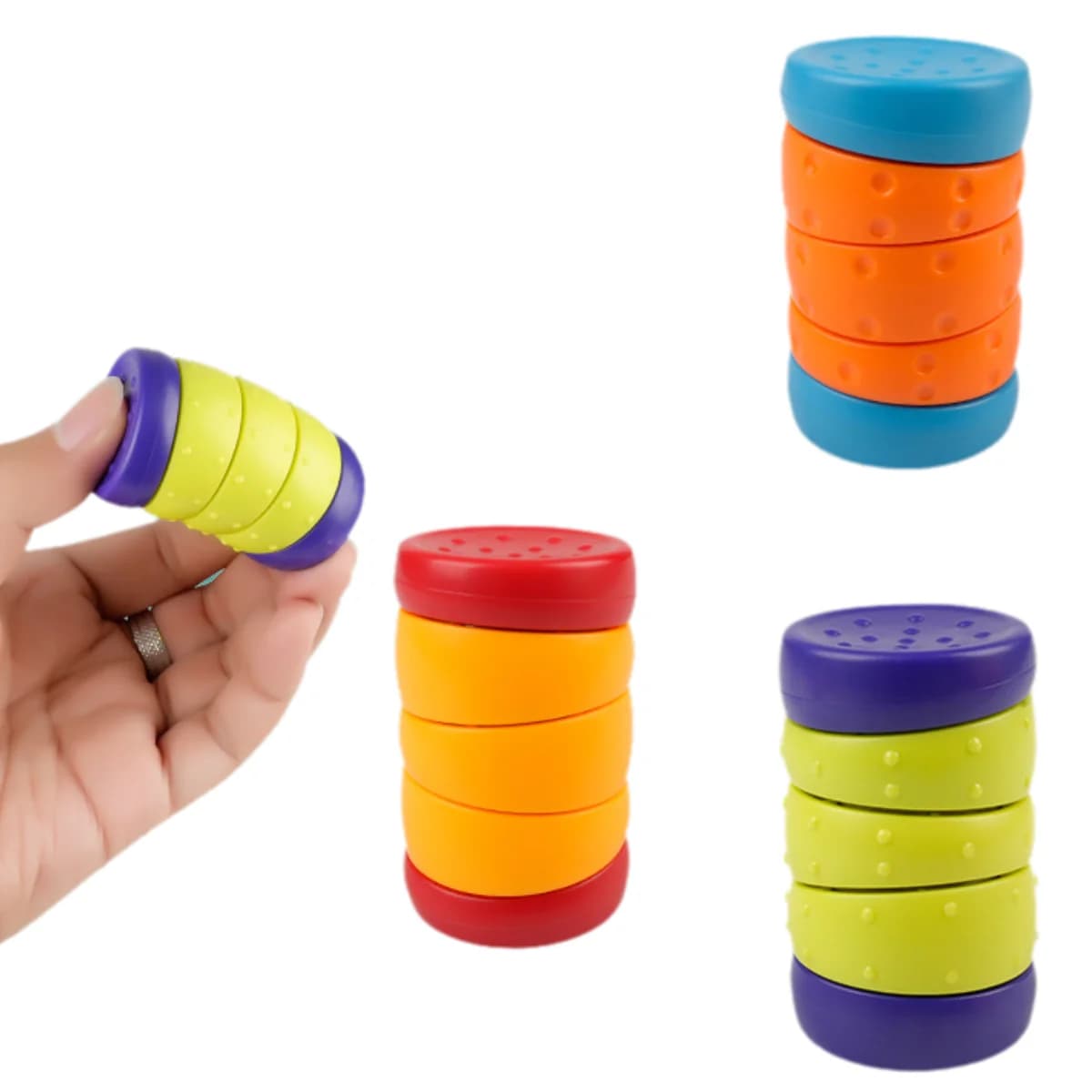 Fidget Cube Hand Spinner Giocattolo antistress per autismo ADHD Ansia Sollievo dallo stress Giocattolo sensoriale di decompressione per bambini e adulti