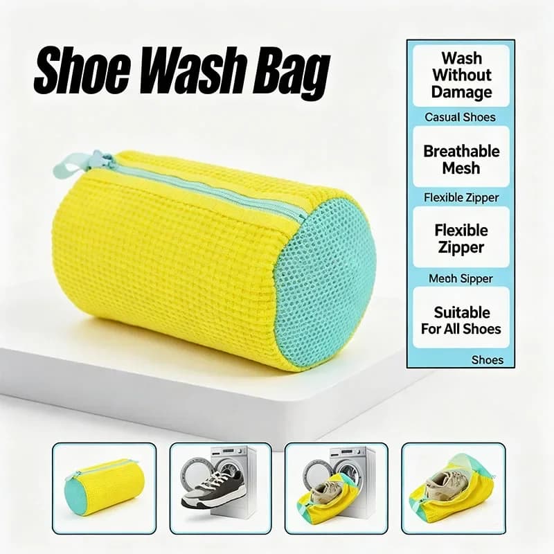 1/4PCS Washing Shoes Bag Protector Fluffy Fibers Polyester Washing Shoes Machine Friendly Laundry Bag Drying Bags