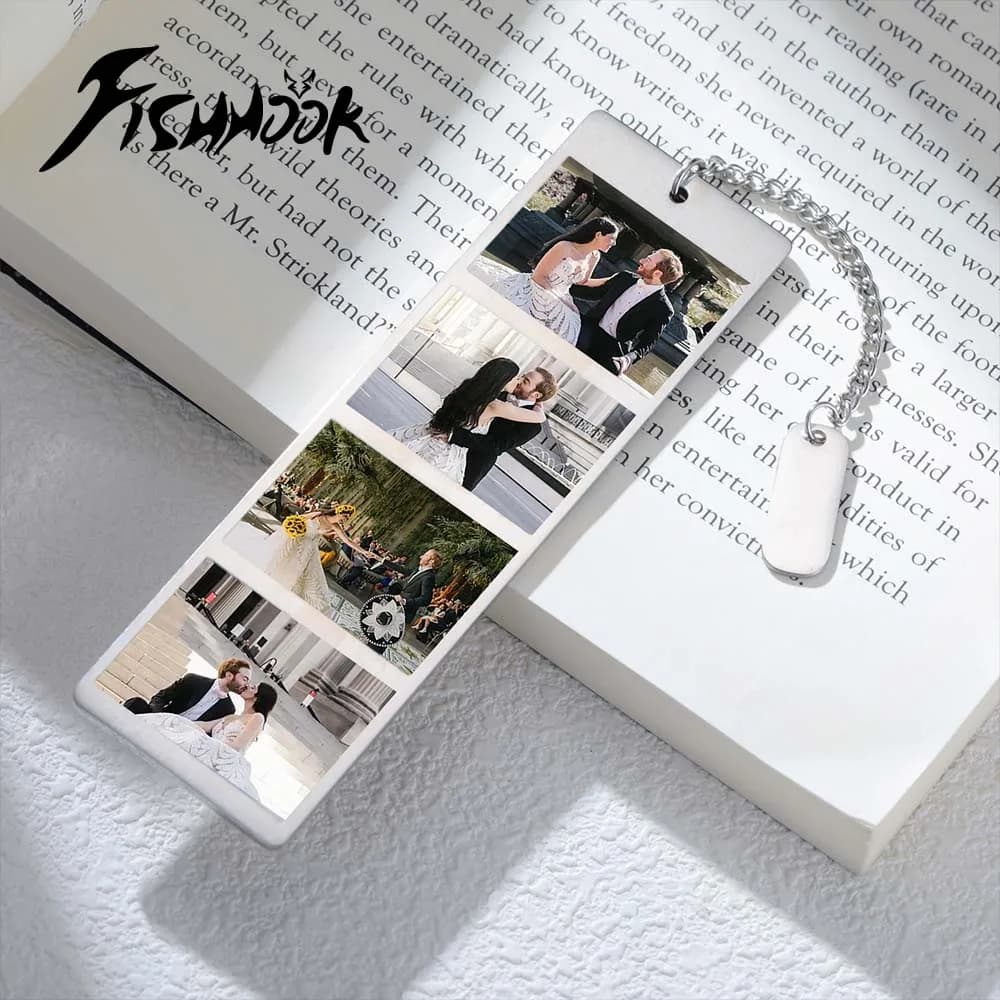 Bookmark Custom Page Brand Print Photo Custom Wedding Gift Children's Valentine's Day Book Couple Man Woman Family Stainless Steel